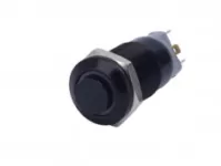 Nút nhấn nhả vỏ kim loại phi 12mm màu đen